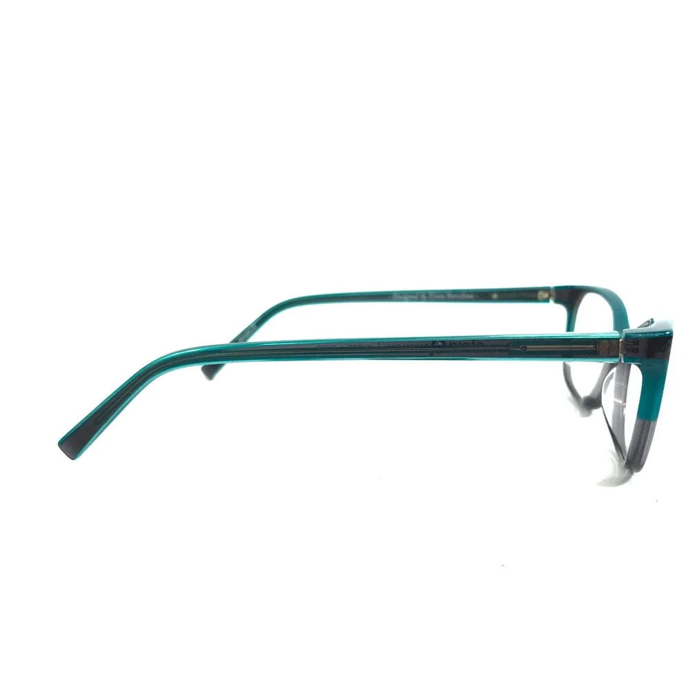 Etnia Barcelona Eyeglasses Frames KYOTO GYTQ Gray Turquoise Cat Eye 53-15-135